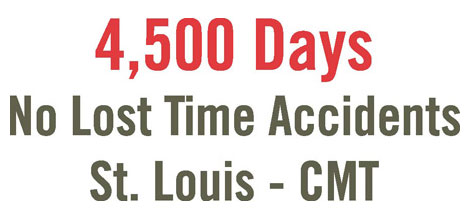 4,500 days of no lost time accidents
