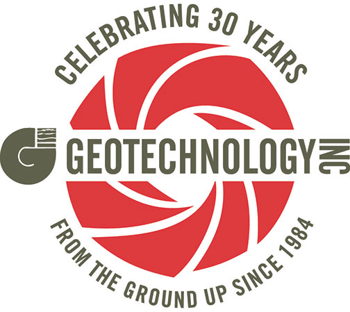 Geotechnology's 30th anniversary logo