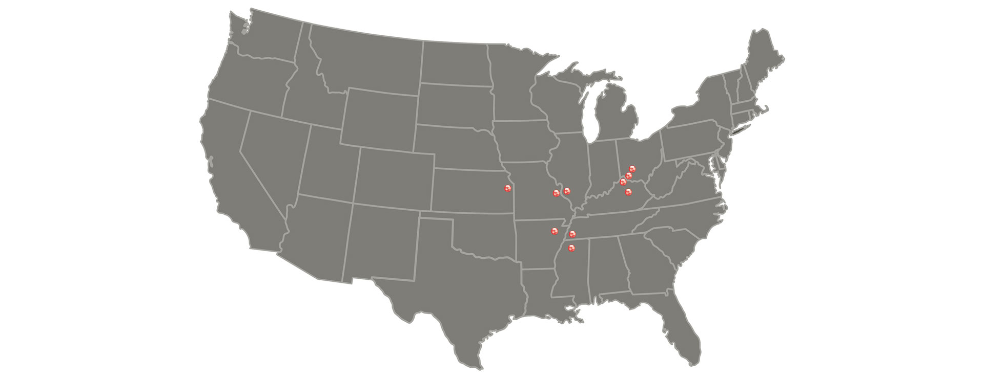 Map of Geotechnology offices in the United States